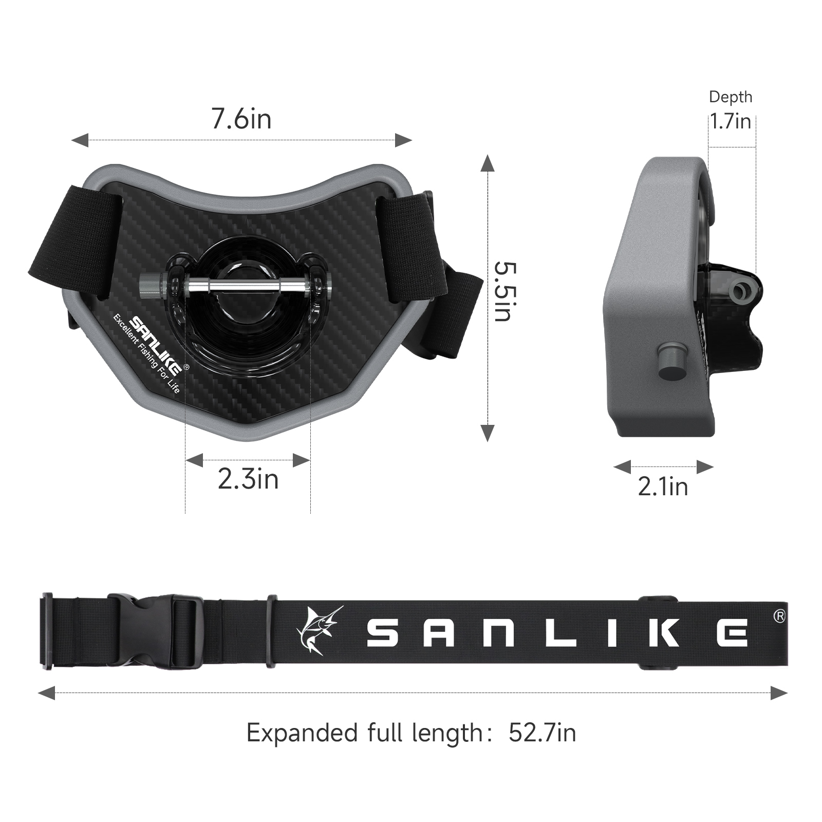 SANLIKE Fishing Fighting Belt  - Fishing Rod Carbon Fiber incelemesi ve fiyatı