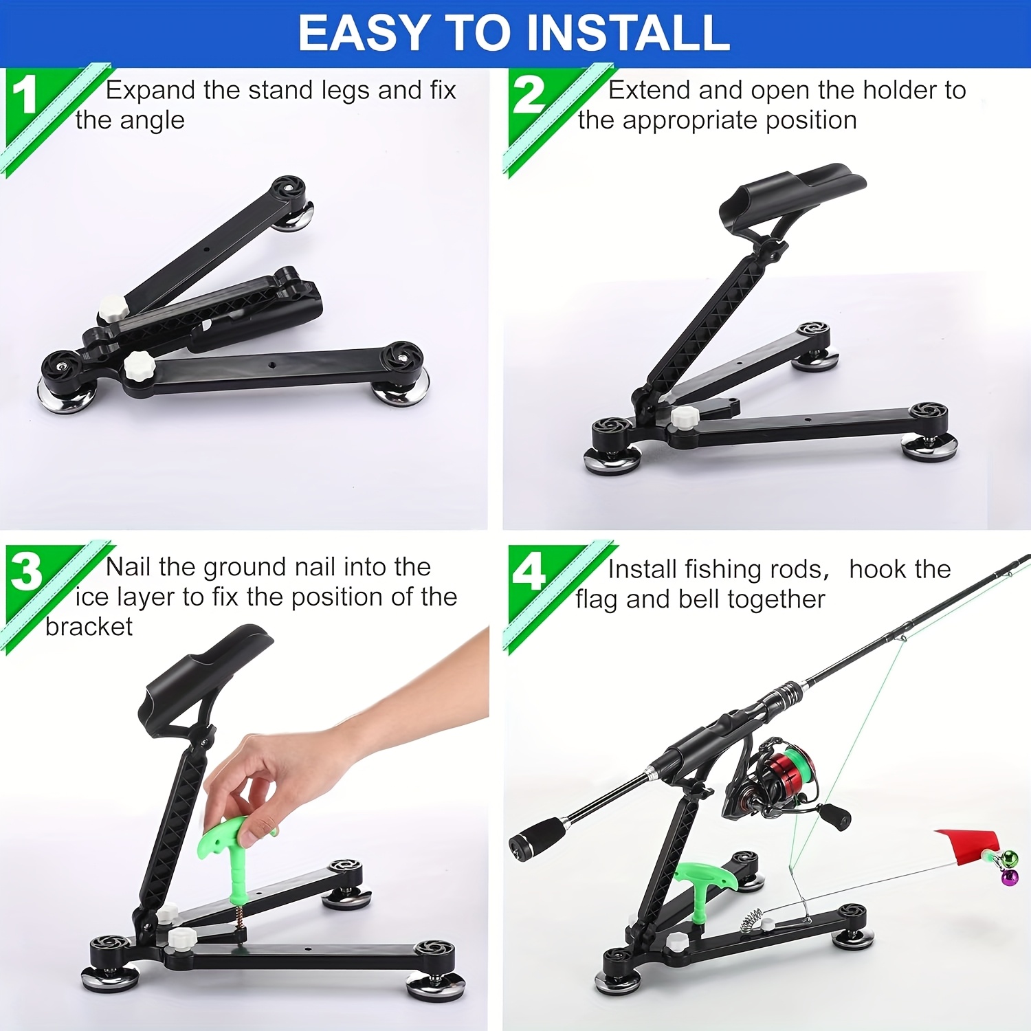 Foldable Ice Fishing Rod Holde - Fishing Rod Ice incelemesi ve fiyatı
