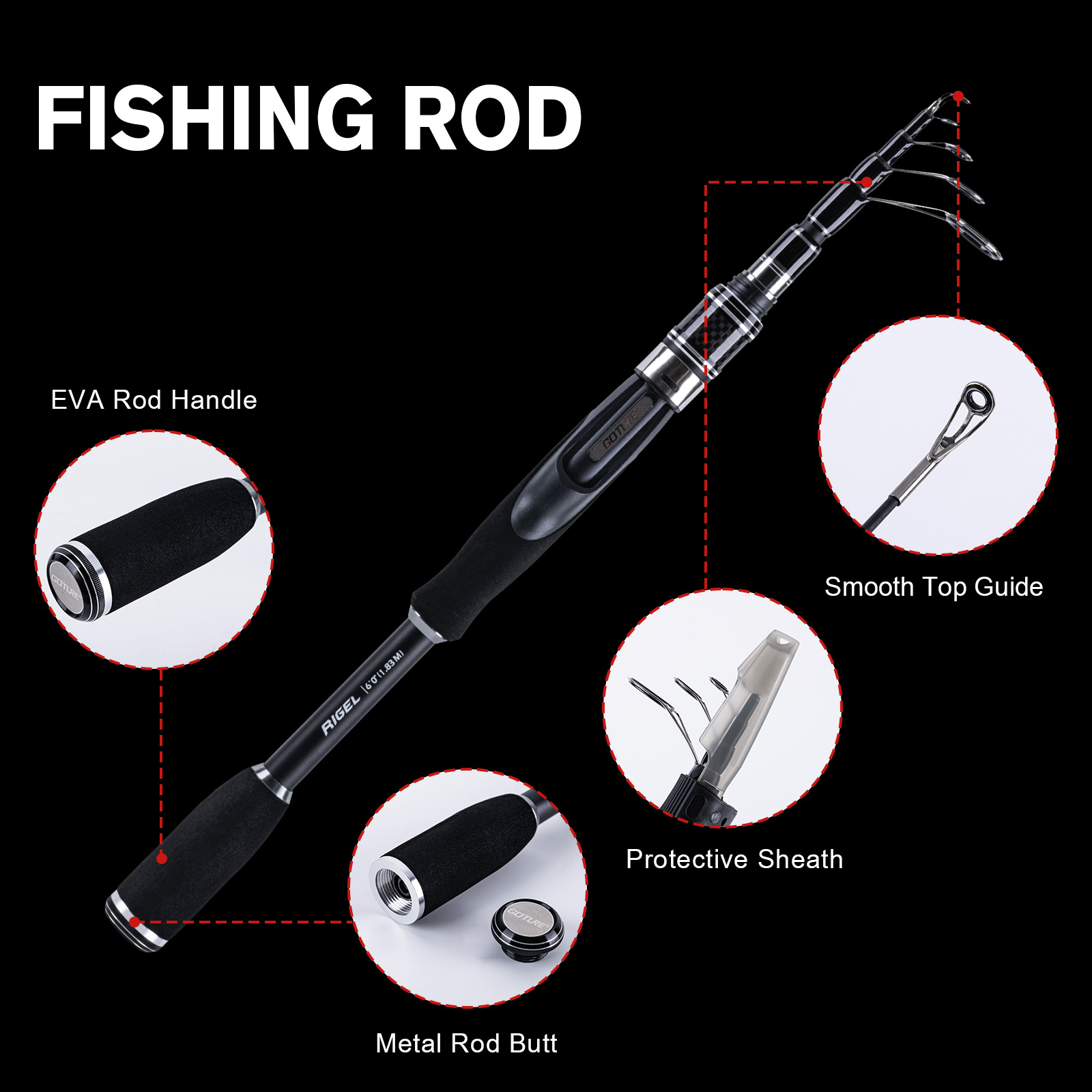 Goture RIGEL Telescopic Fishin - Fishing Rod Surf incelemesi ve fiyatı