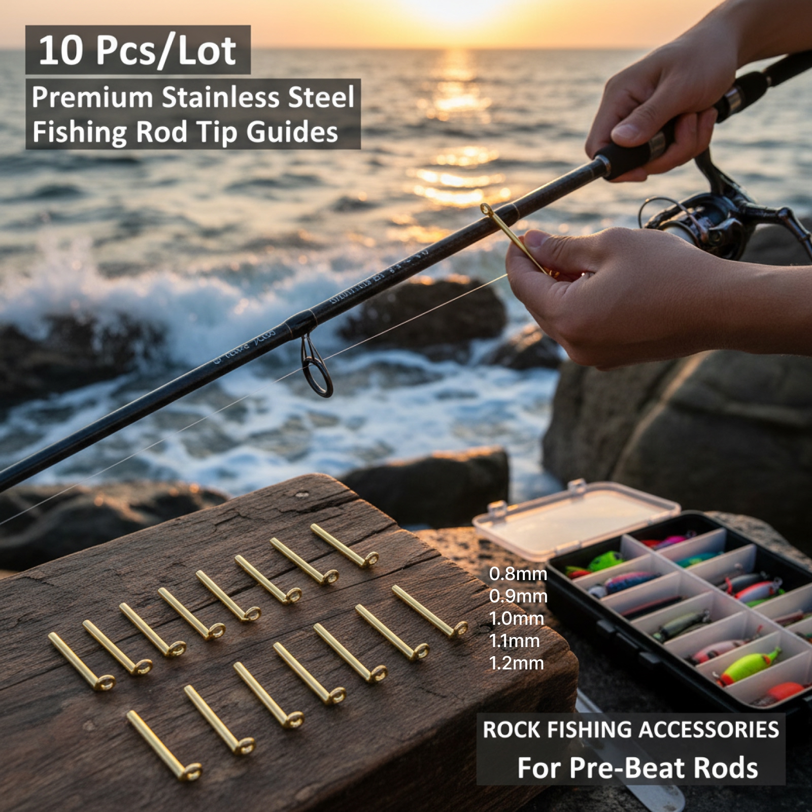 10pcs Fishing Rod Guides Tip T - Fishing Rod Guide Replacement incelemesi ve fiyatı
