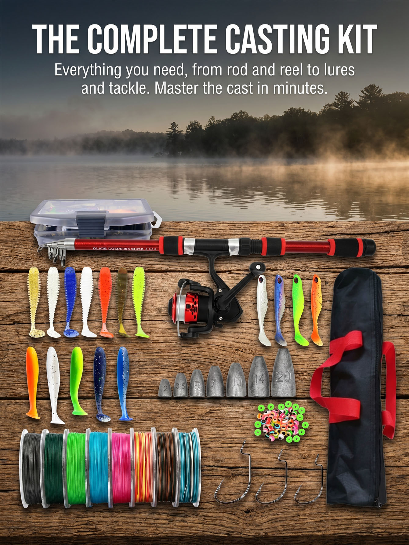 Fishing Rod Reel Combos Collap - Fishing Rod Spinning incelemesi ve fiyatı