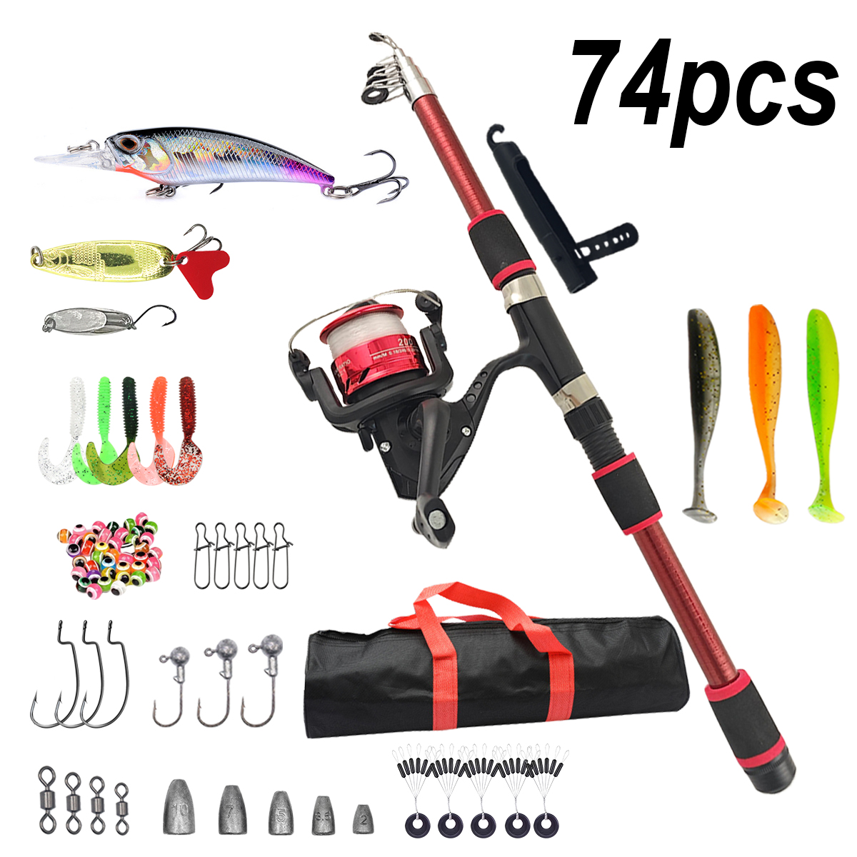 Fishing Pole Set Full Kits Wit - Fishing Rod Spinning incelemesi ve fiyatı