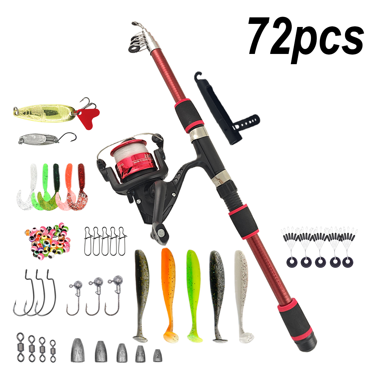 Fishing Pole Set Full Kits Wit - Fishing Rod Spinning incelemesi ve fiyatı
