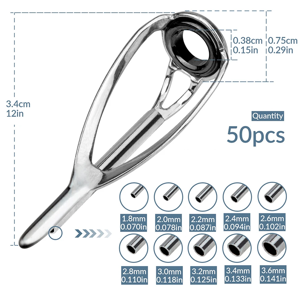 THKFISH 50pcs Fishing Rod Guid - Fishing Rod Tip Replacement incelemesi ve fiyatı
